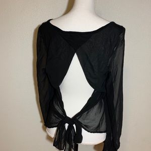5/$20 💙 Diamond back black blouse